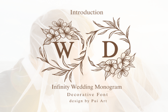 Infinity Wedding Monogram Font - Elegant Decorative Typeface for Special Occasions
