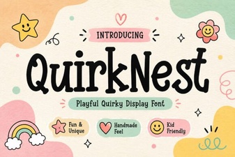 Quirknest Font: a Playful Typeface for Creative Projects
