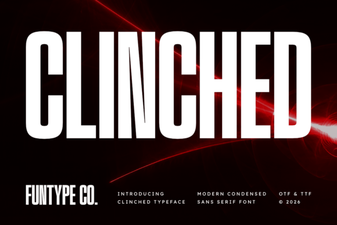 Clinched Font - Free Sans Serif Typeface Download
