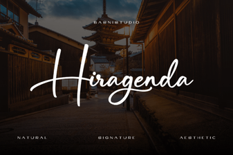 Hiragenda Font: Bold Typography for Creative Design Projects